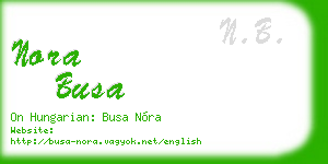 nora busa business card